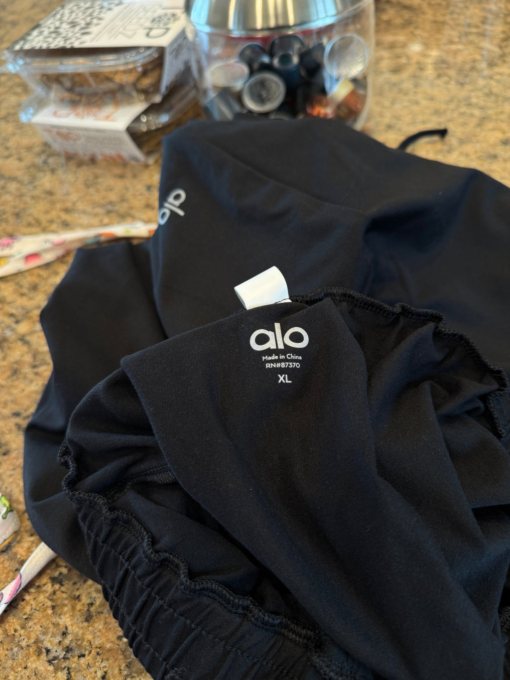 Alo Yoga Conquer Revitalize Black Joggers