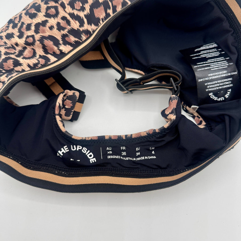 The Upside Ryker Nina Bra in Cheetah Leopard Brown Black