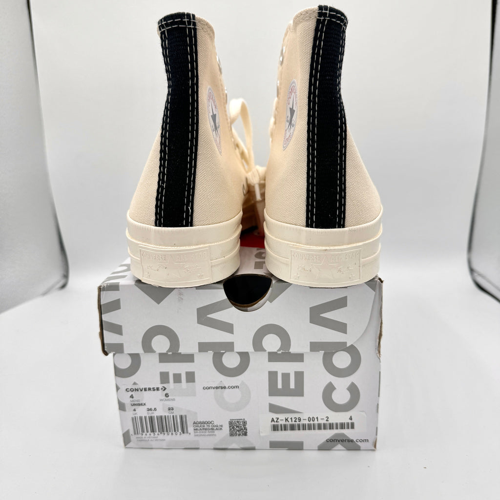 Commes Des Garçons CDG Play Converse High Top Chuck 70 Heart Sneaker