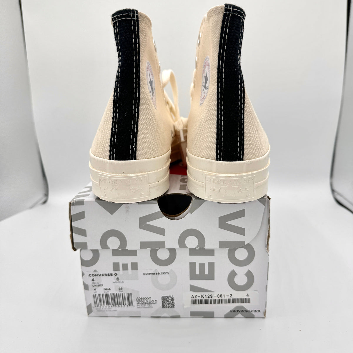 Commes Des Garçons CDG Play Converse High Top Chuck 70 Heart Sneaker