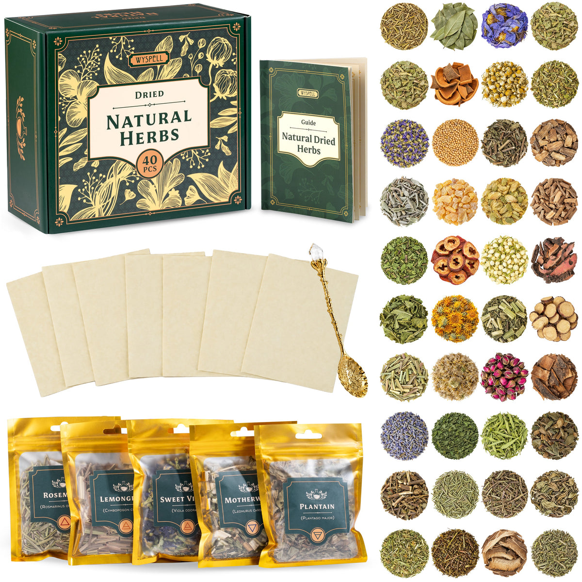 40 PCS Dried Herbs set