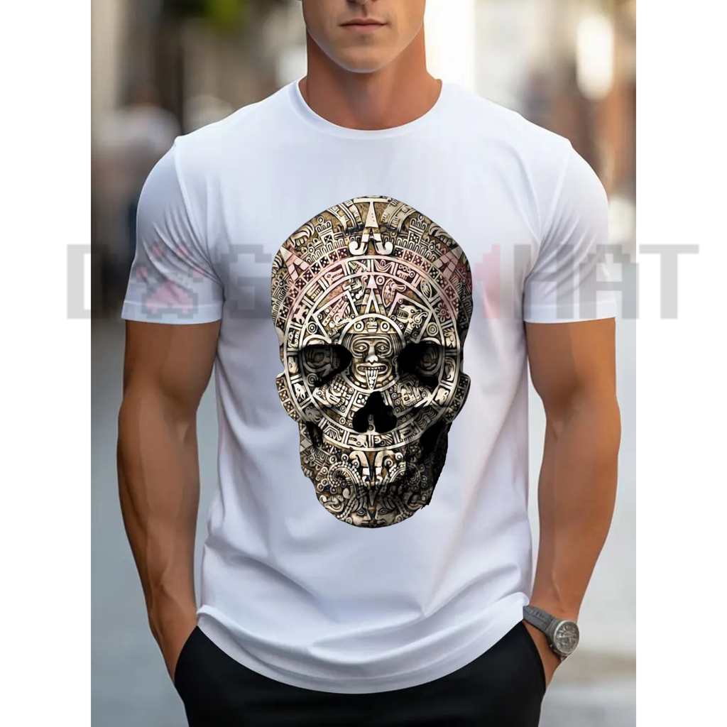 Chicano Skull Fine-Art Heavyweight Streetwear T-shirt
