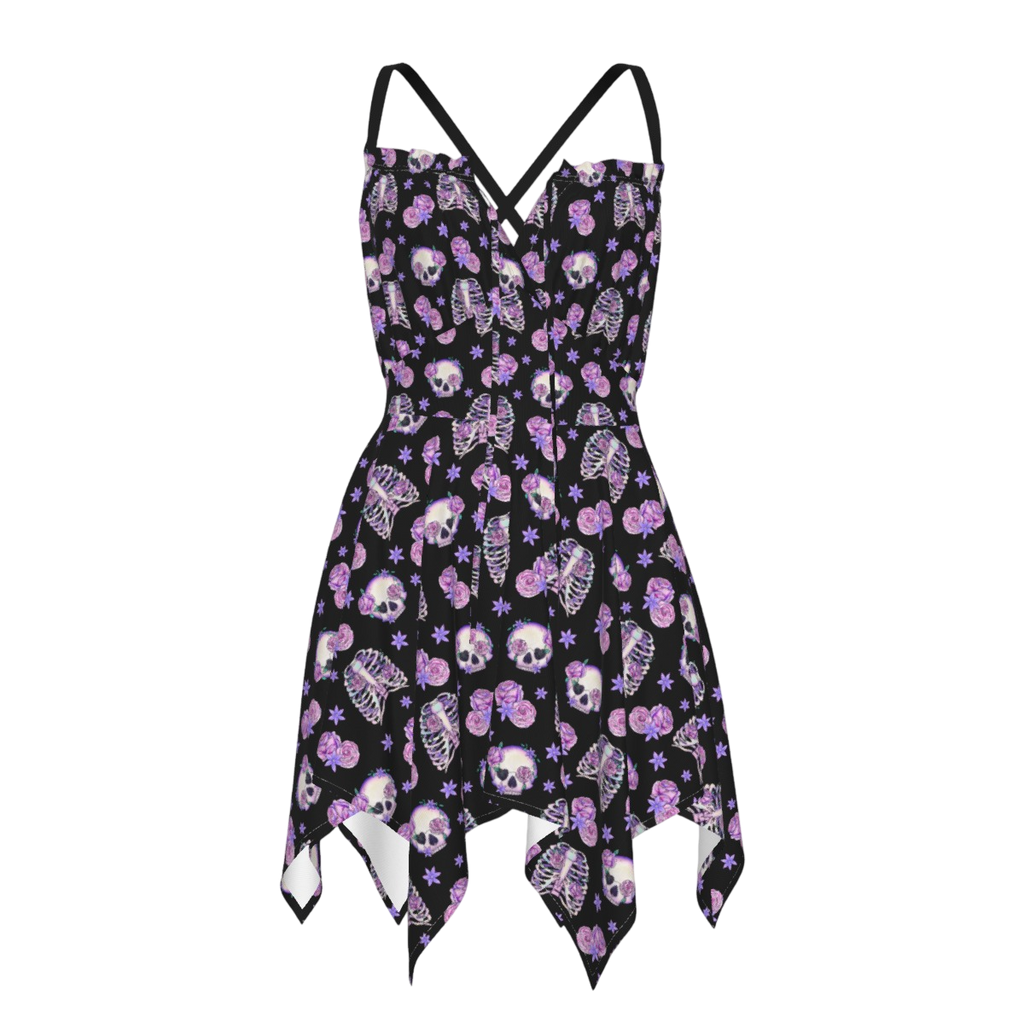 Bones & Roses Pastel Flutter Pin up girl Rocker girl Rockabilly Greaser 1960s Dress