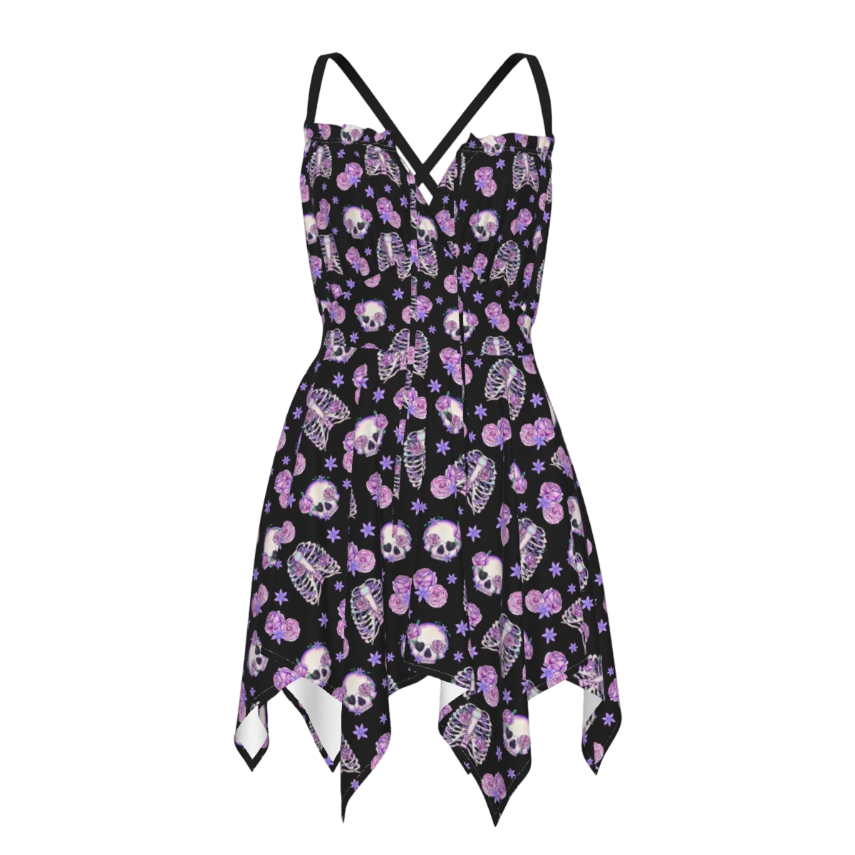 Bones & Roses Pastel Flutter Pin up girl Rocker girl Rockabilly Greaser 1960s Dress