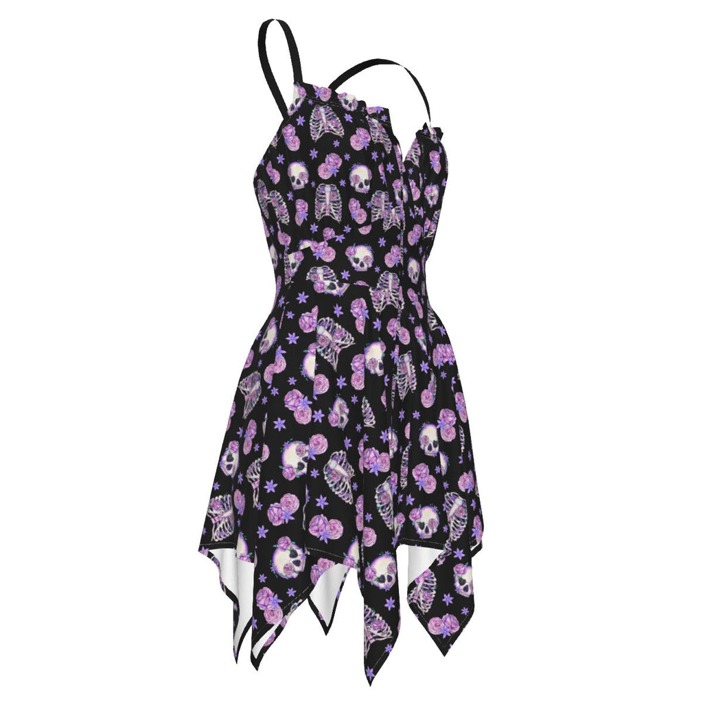 Bones & Roses Pastel Flutter Pin up girl Rocker girl Rockabilly Greaser 1960s Dress