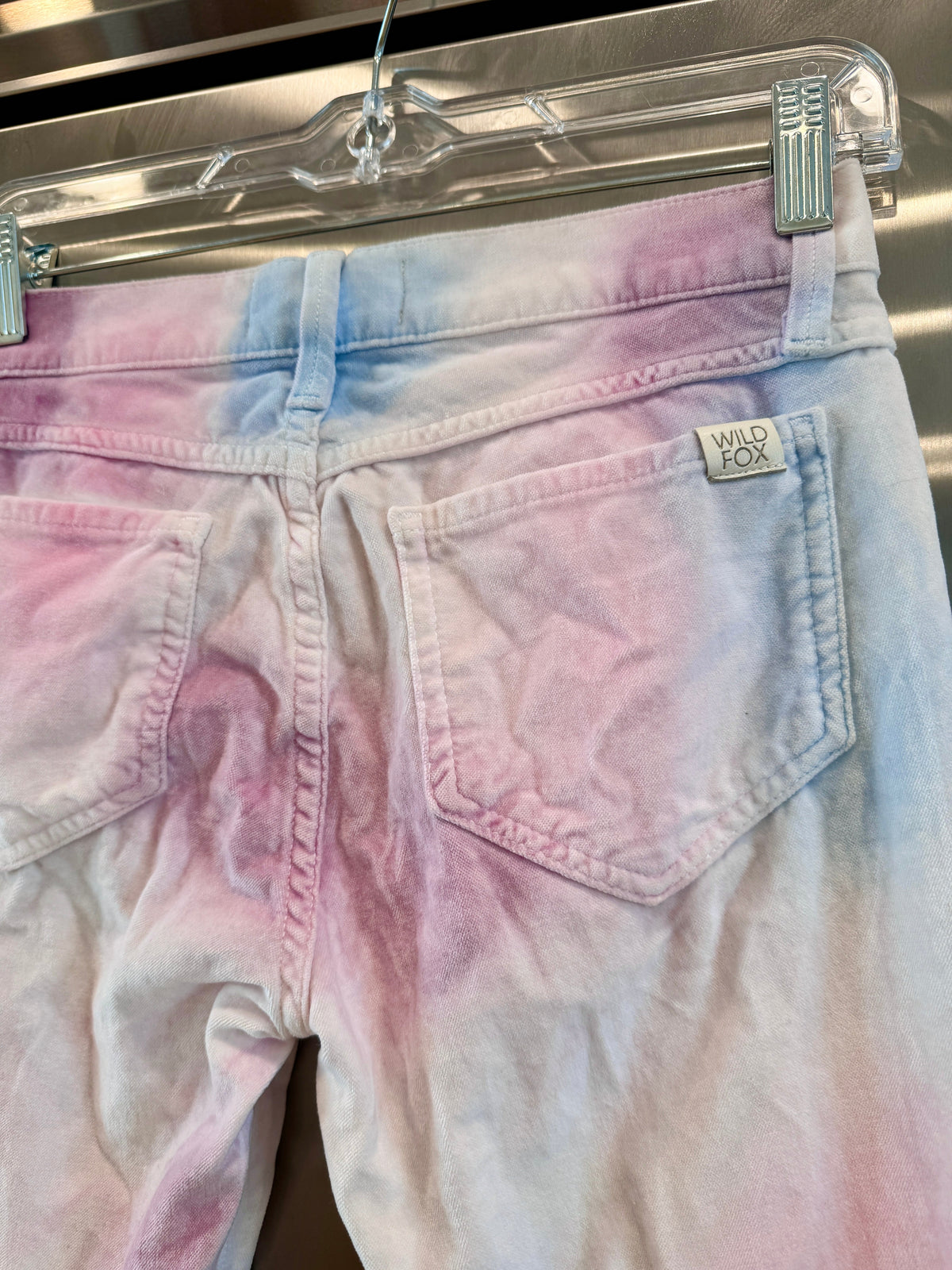 Wildfox Marianne Pant in Skinny Magic “In My Mind “ Pastel Multicolor Velvet