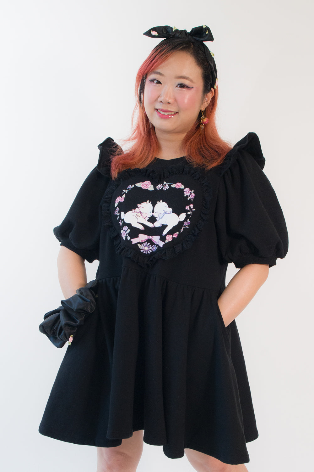 Enchanting Goats sweethearts Sweatshirt Dress