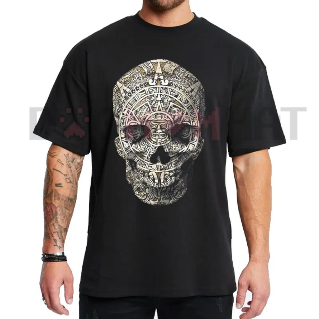 Chicano Skull Fine-Art Heavyweight Streetwear T-shirt