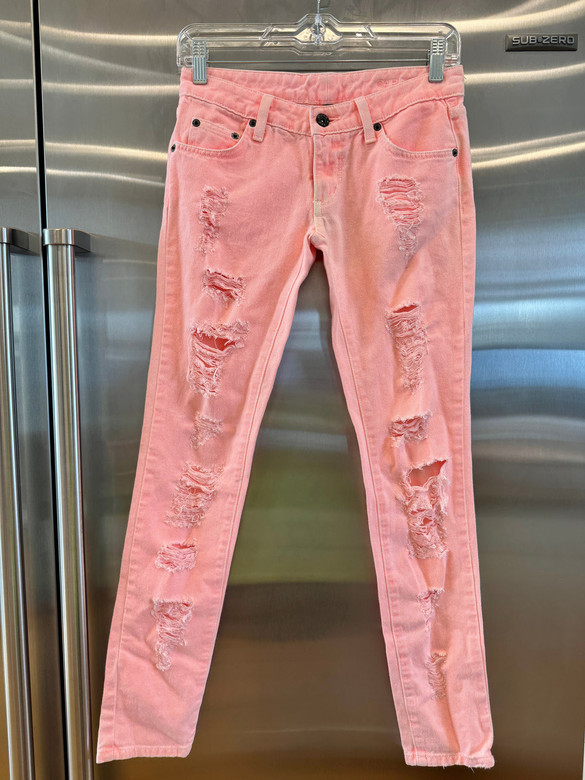 Carmar LF Orange Jeans Distressed Denim Pants