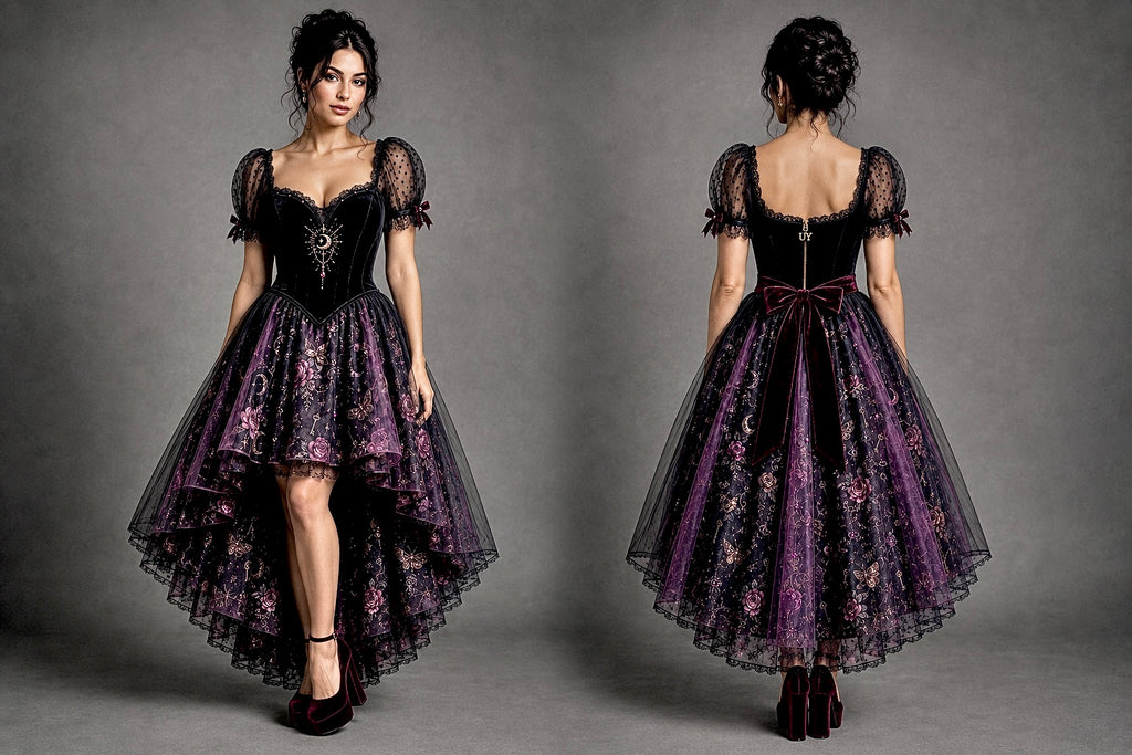 Hecate Goddess In You Crossroads Cross Over Dress with Convertible Skirt or just keep as a mini Cocktail Dress