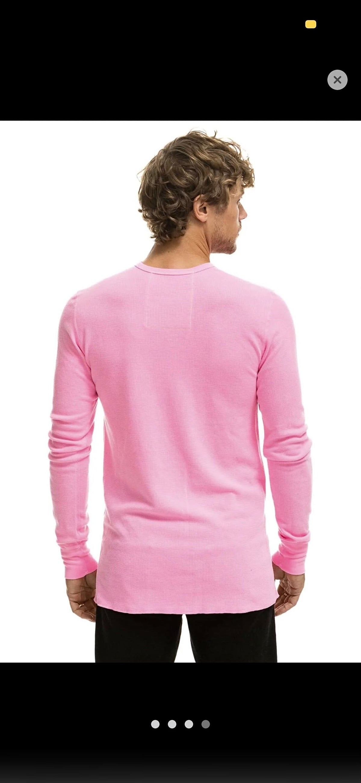 Aviator Nation Thermal Shirt with Classic AV Logo Neon Pink Unisex