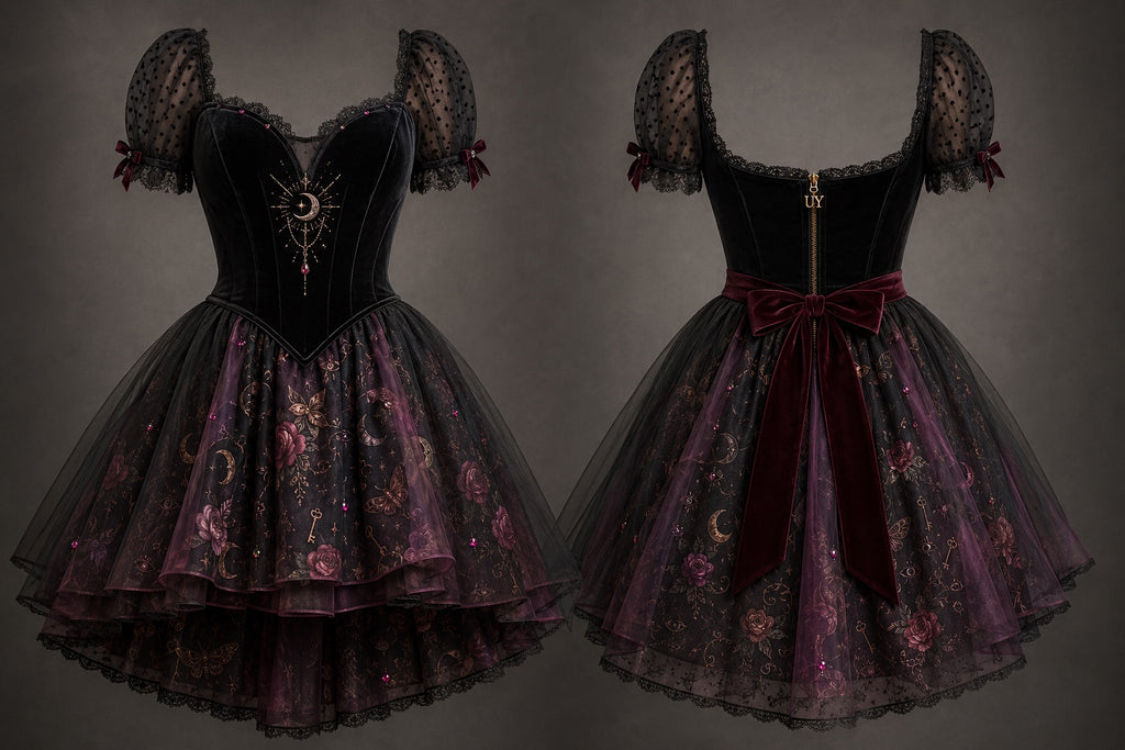 Hecate Goddess In You Crossroads Cross Over Dress with Convertible Skirt or just keep as a mini Cocktail Dress