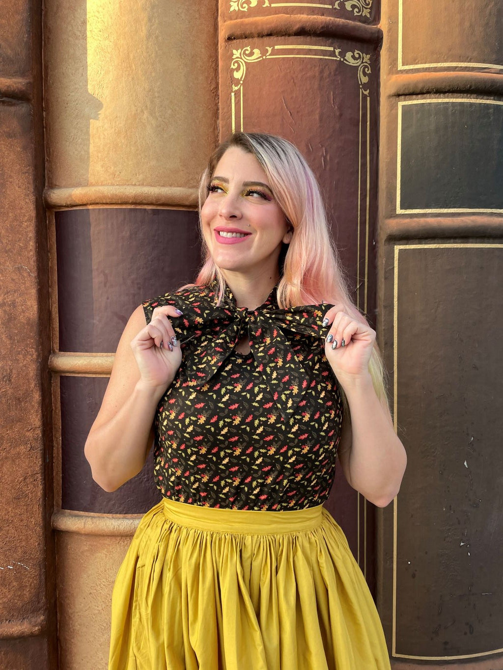 Peggy Swing Skirt in Mustard