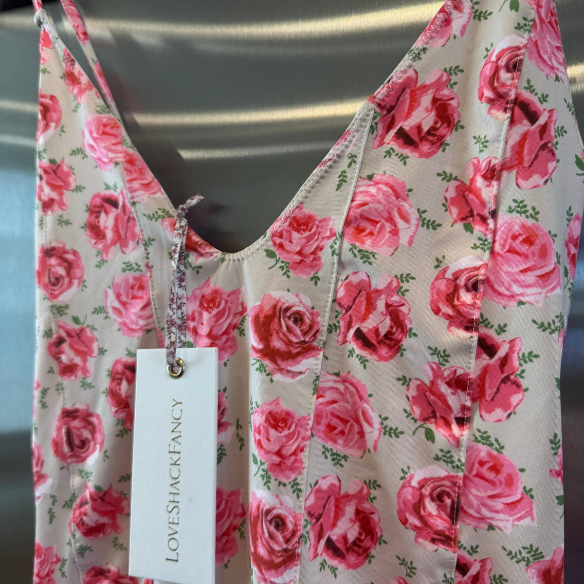 LoveShackFancy Shailee One Piece Swimsuit Bathing suit Rose floral swimwear