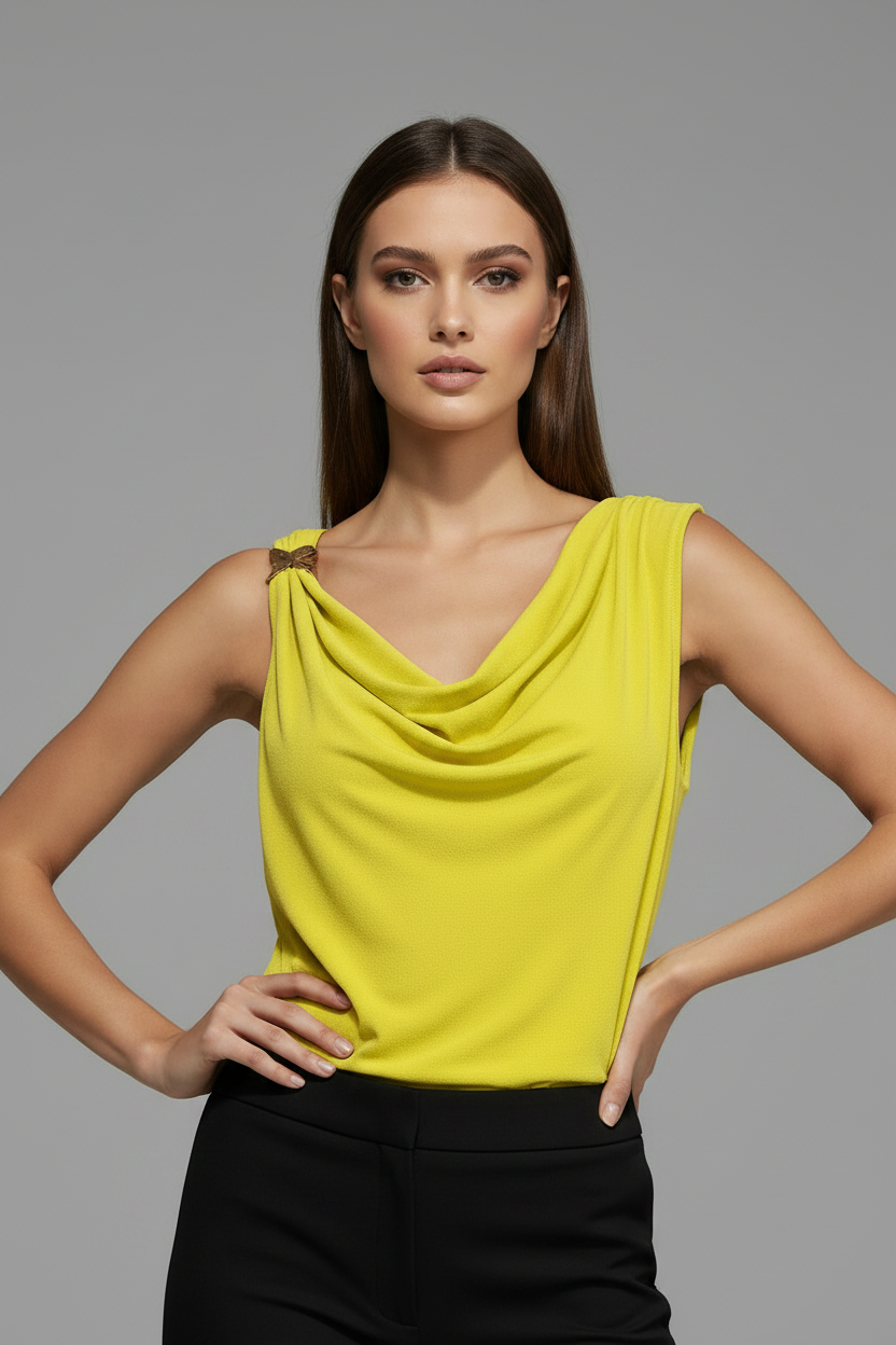 Donna Karan New York Neon Green Yellow Blouse Blouse NWT Medium New with tags