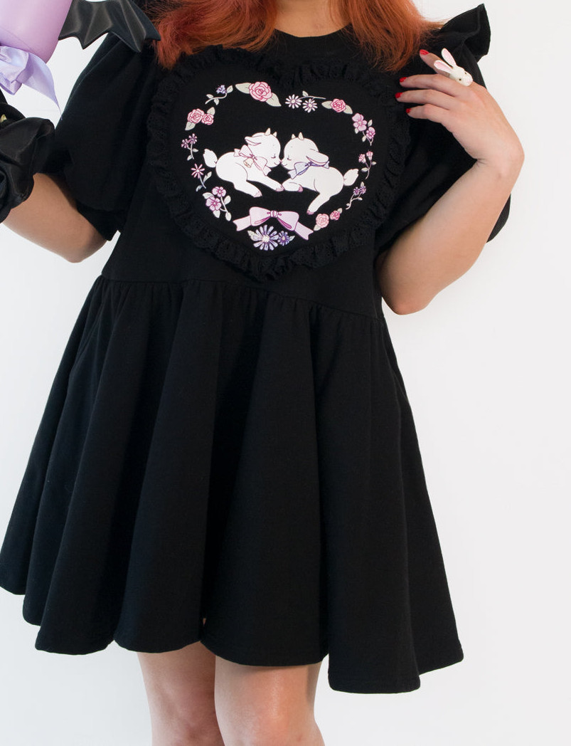 Enchanting Goats sweethearts Sweatshirt Dress