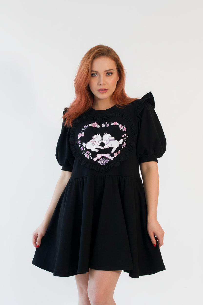 Enchanting Goats sweethearts Sweatshirt Dress
