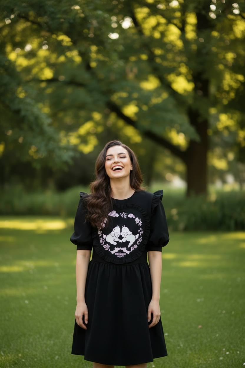 Enchanting Goats sweethearts Sweatshirt Dress