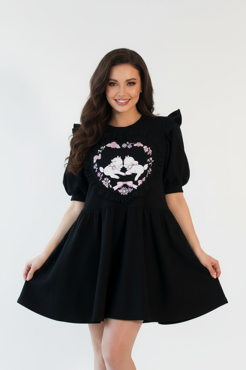 Enchanting Goats sweethearts Sweatshirt Dress