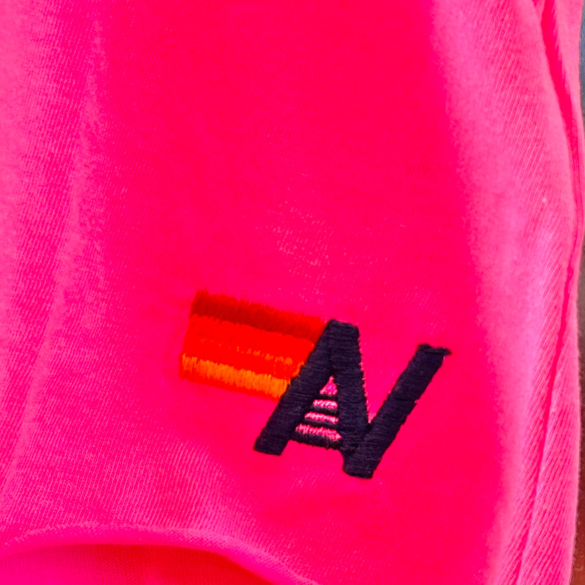 Aviator Nation Buckeye Fest 2025 Boyfriend Cropped Tee Shirt - Neon Pink