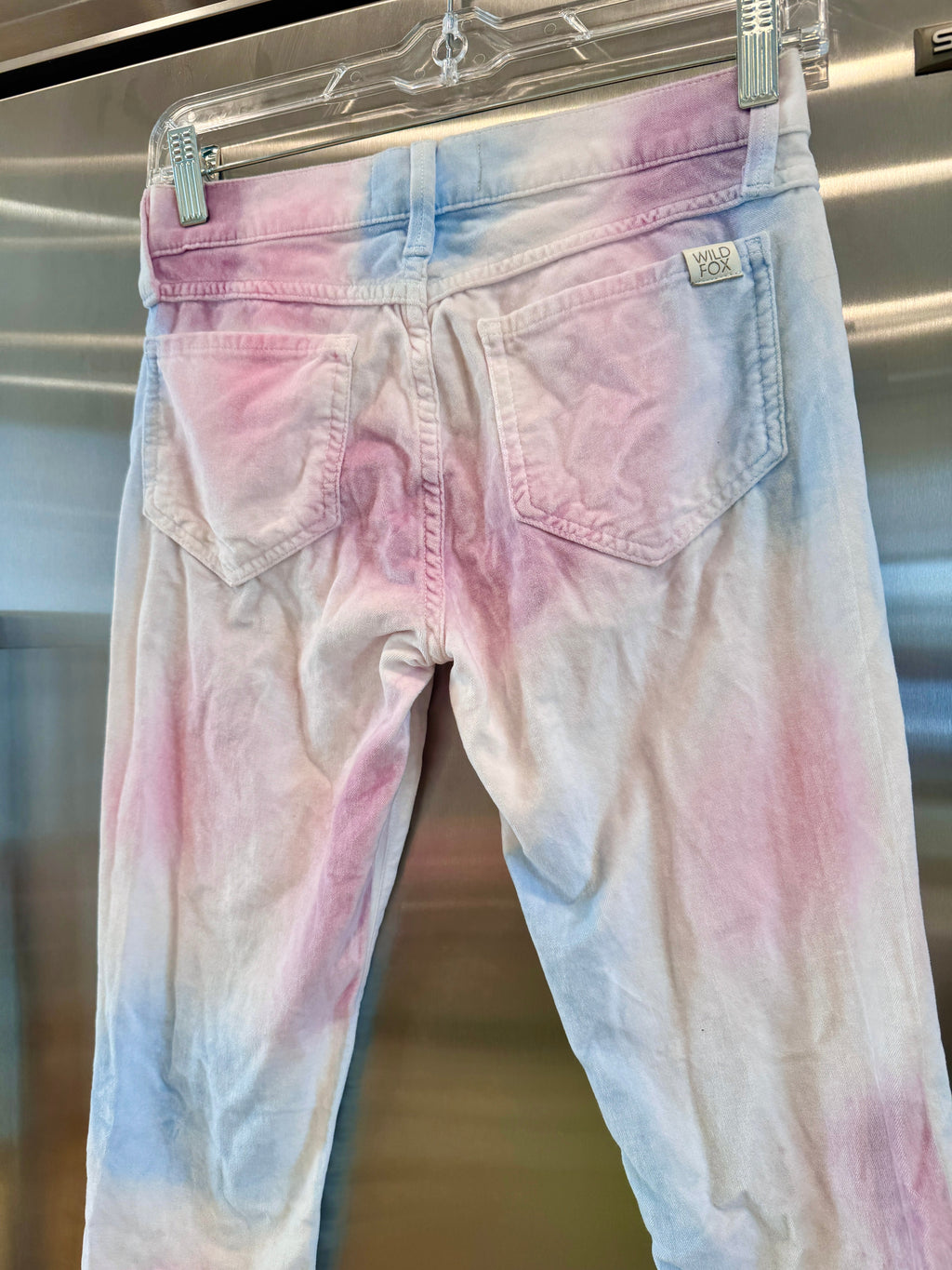 Wildfox Marianne Pant in Skinny Magic “In My Mind “ Pastel Multicolor Velvet