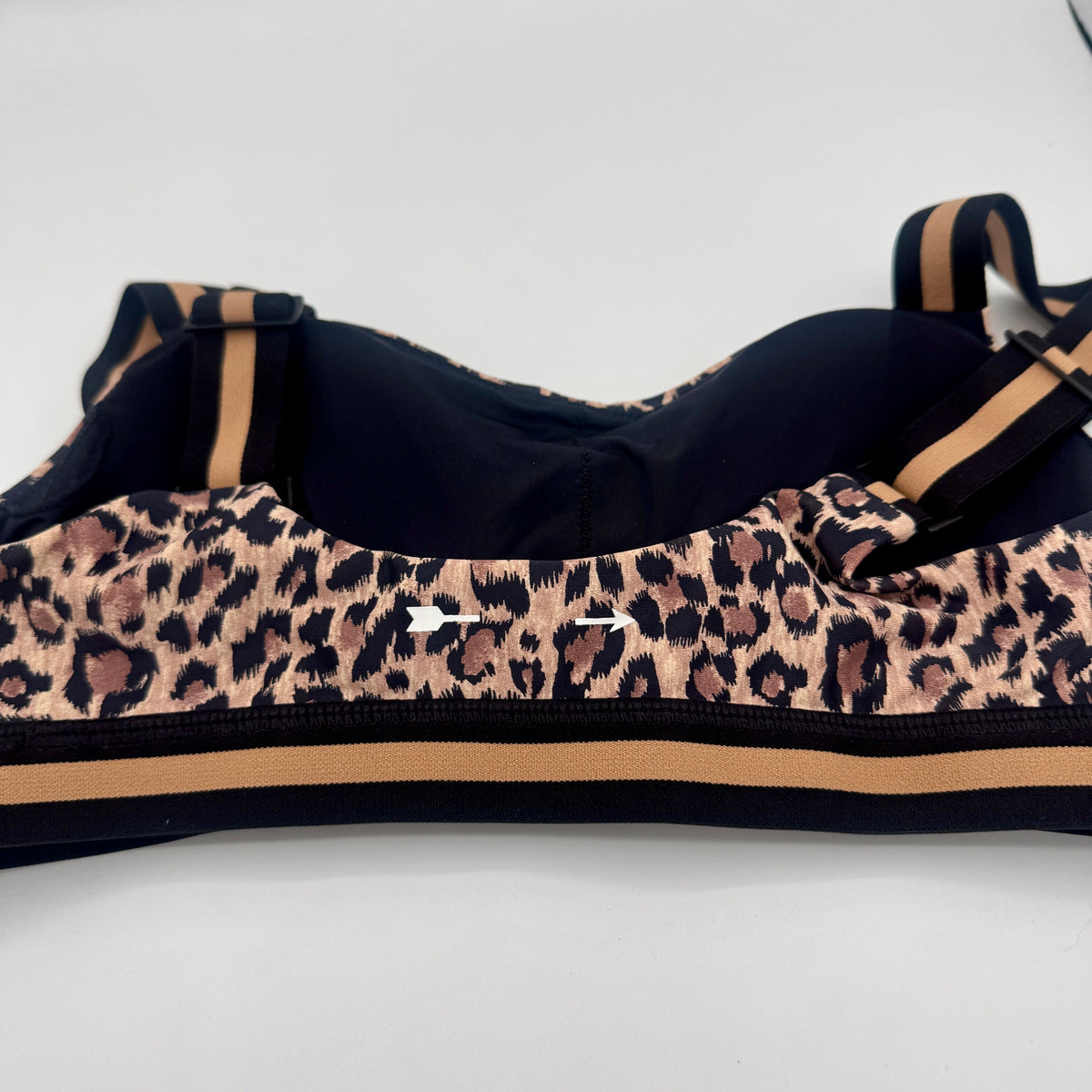 The Upside Ryker Nina Bra in Cheetah Leopard Brown Black