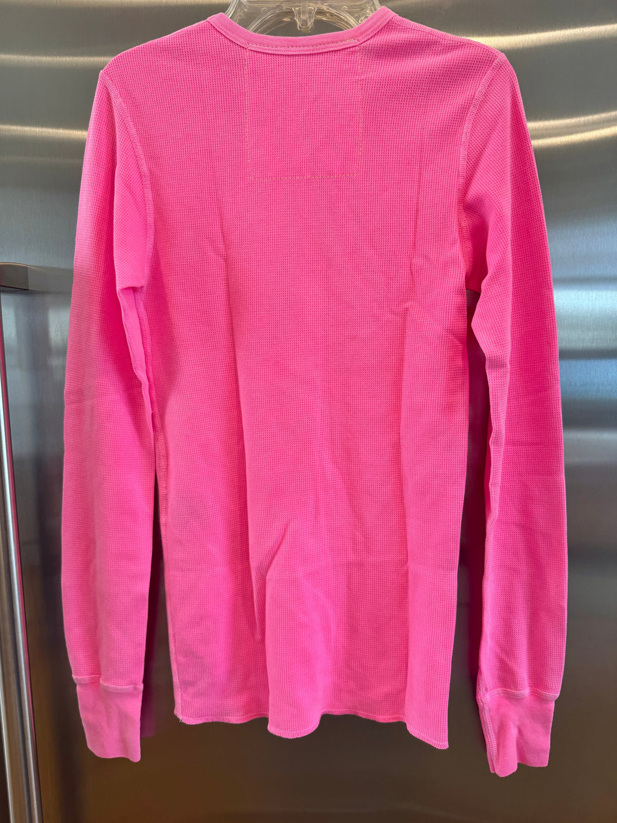 Aviator Nation Thermal Shirt with Classic AV Logo Neon Pink Unisex