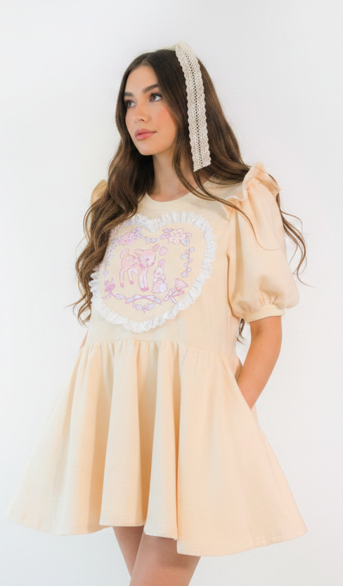 Woodland Fairies Sweatshirt Dress only 3 sizes left in stock get it while it lasts