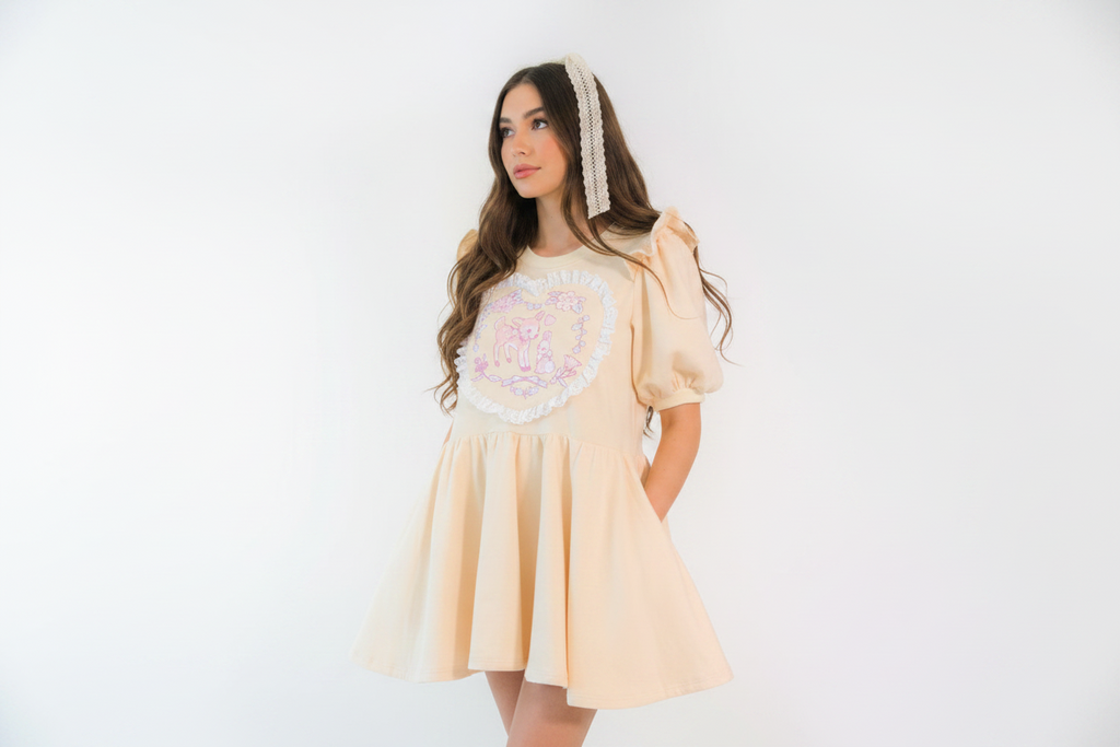 Woodland Fairies Sweatshirt Dress only 3 sizes left in stock get it while it lasts