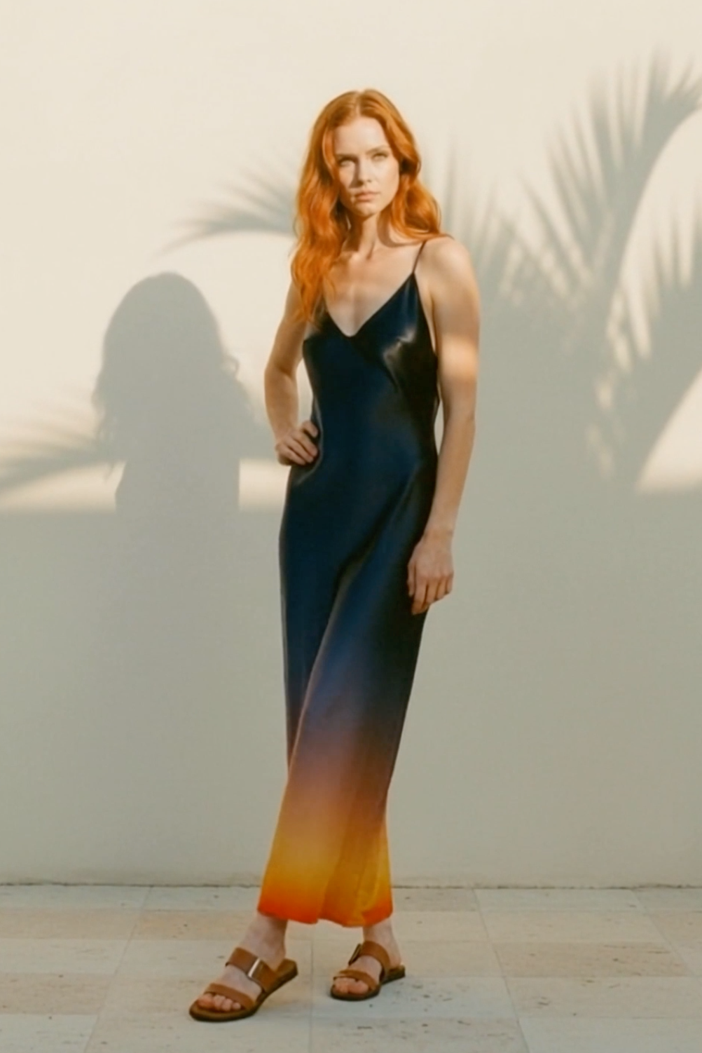 Andromeda Silk Dress in Horizons