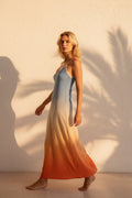 Andromeda Silk Dress in Sunset