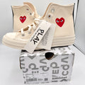 Commes Des Garçons CDG Play Converse High Top Chuck 70 Heart Sneaker