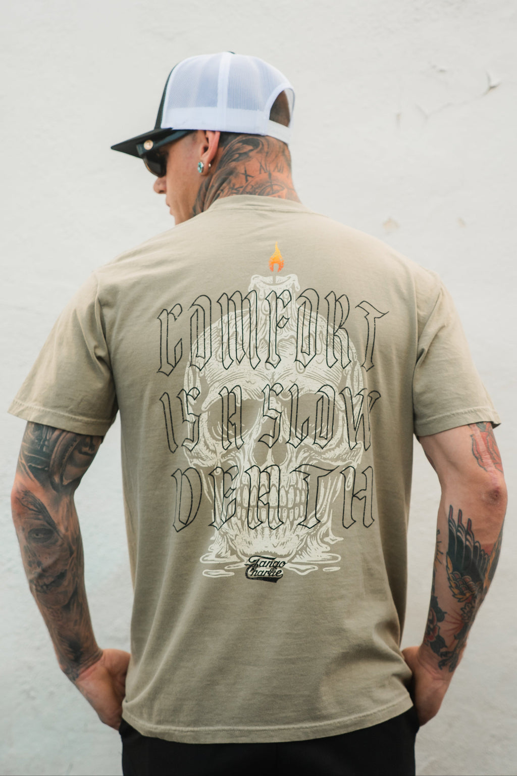 Comfort is a Slow Death - Tan Premium Tee