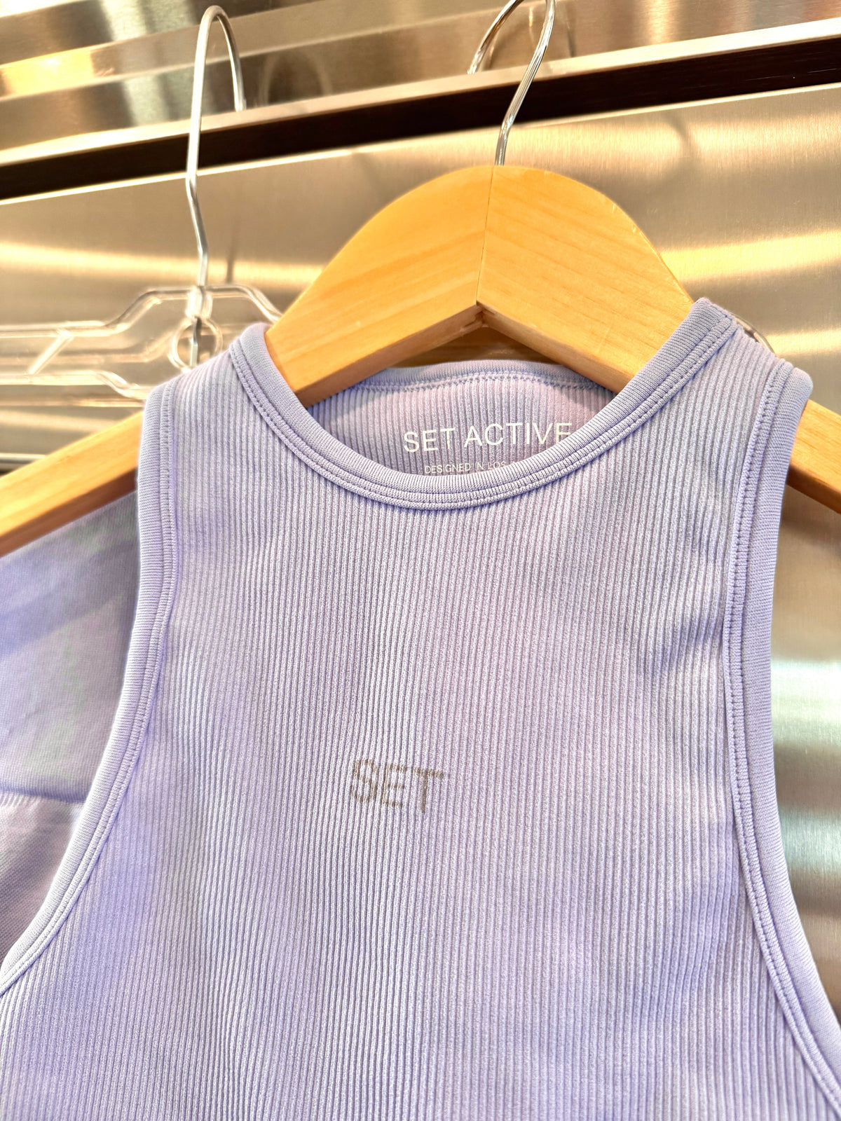 SET Active Matching Set in Lilac Purple - Sculptflex Power Angle Bra and Power Shorts in Lily