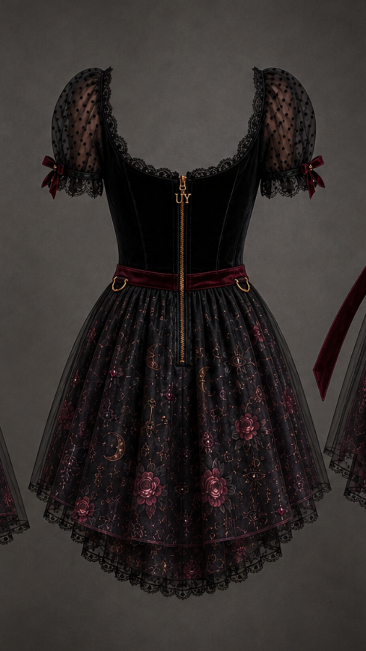 Hecate Goddess In You Crossroads Cross Over Dress with Convertible Skirt or just keep as a mini Cocktail Dress