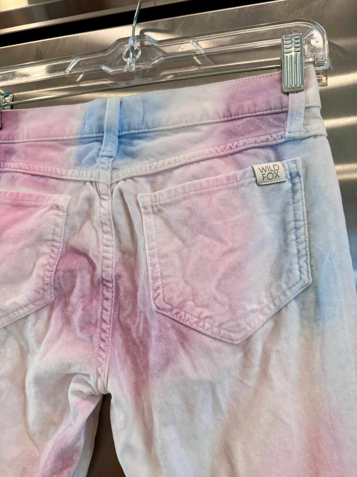 Wildfox Marianne Pant in Skinny Magic “In My Mind “ Pastel Multicolor Velvet