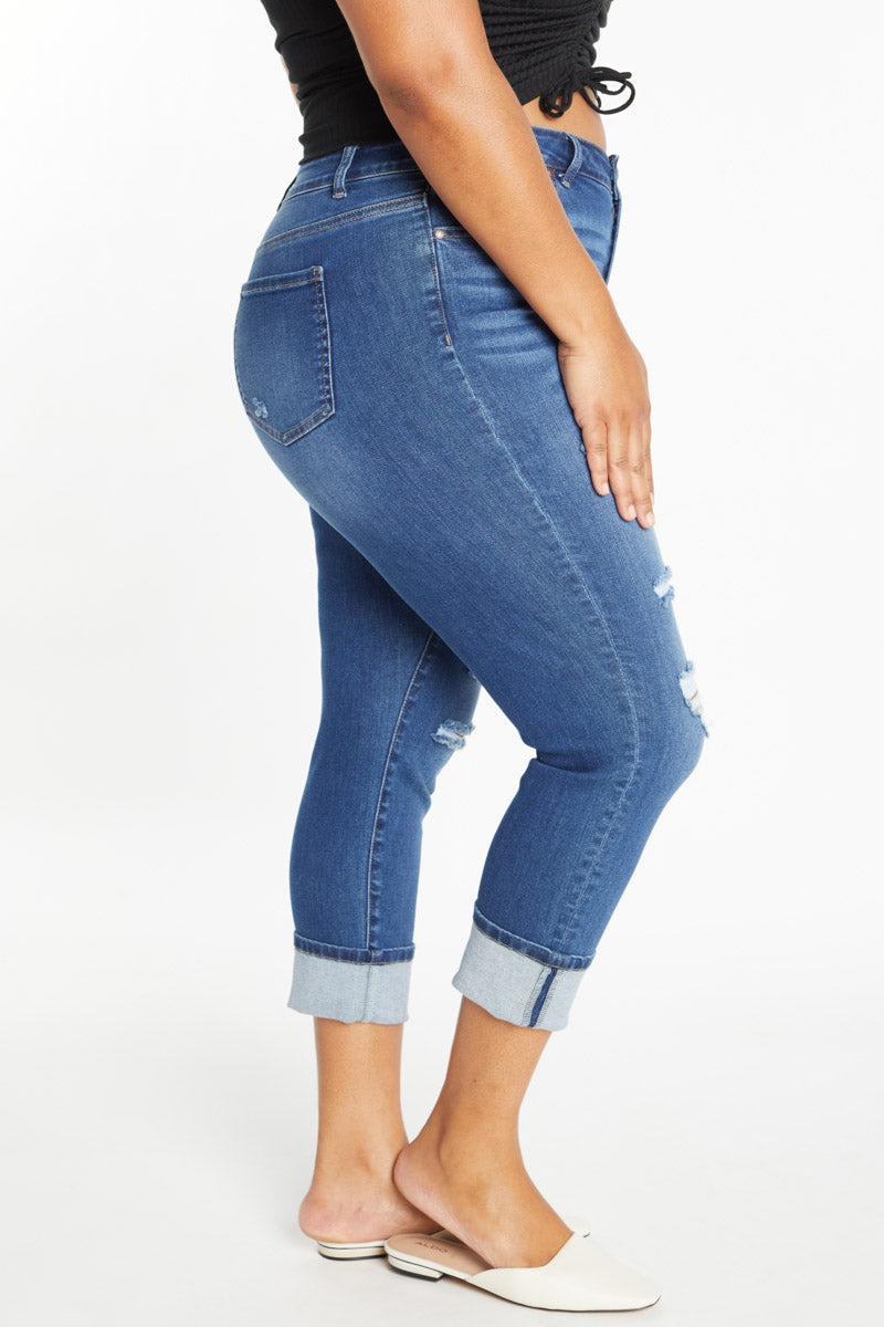High Rise Wide Cuff Ankle Grazer