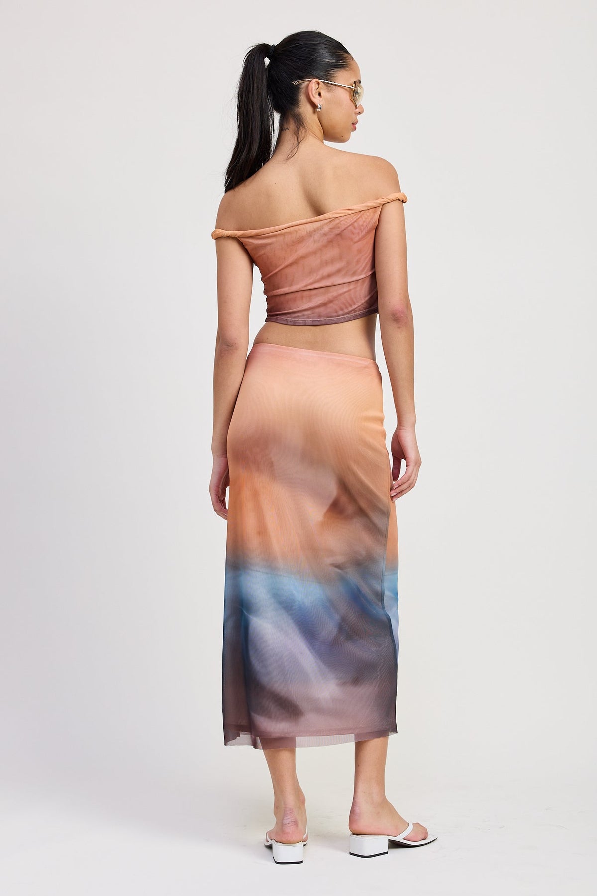 Zoya Midi Ombré Floor length Skirt (top sold separately)
