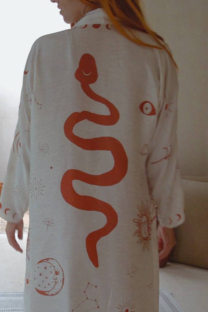 The Rigel Silk Robe in Dalaman Dreamer