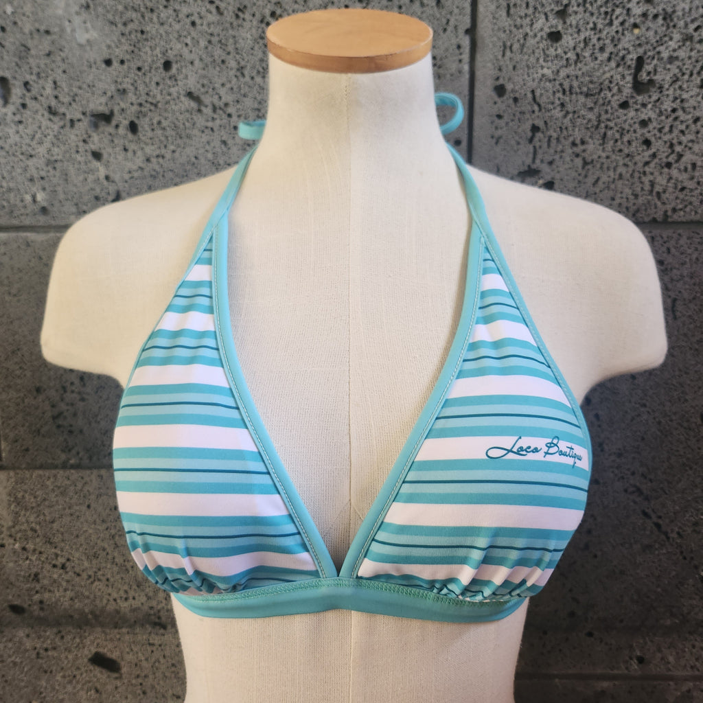 Loco Boutique Hibiscus Line Reversible Banded Chest Bikini Top