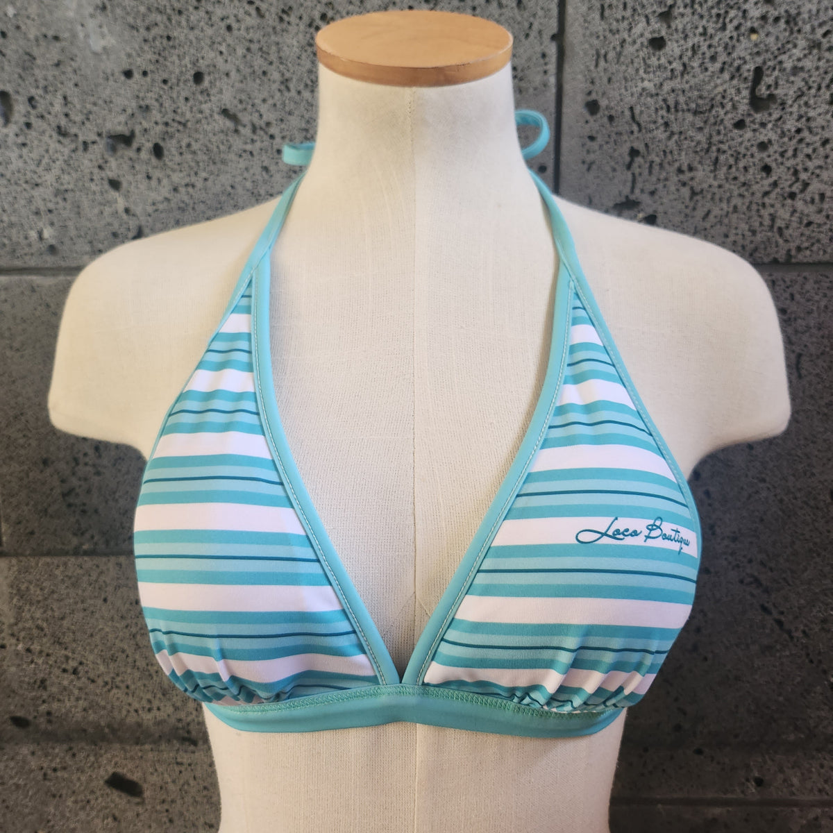 Loco Boutique Hibiscus Line Reversible Banded Chest Bikini Top