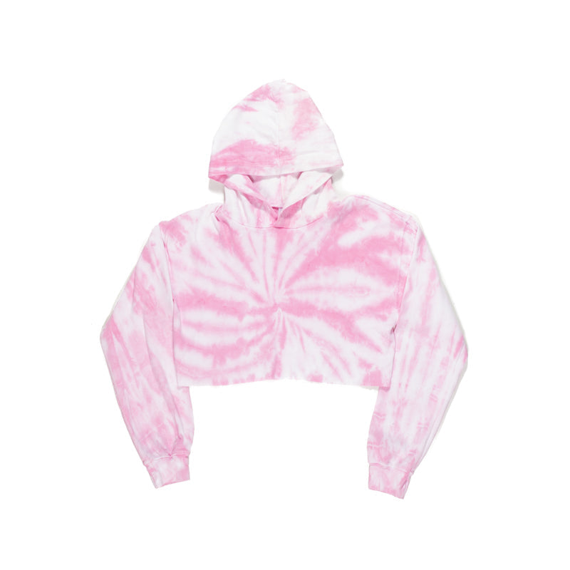 6036TD - CLOSEOUT Women's Cropped Tie Dye Hoodie