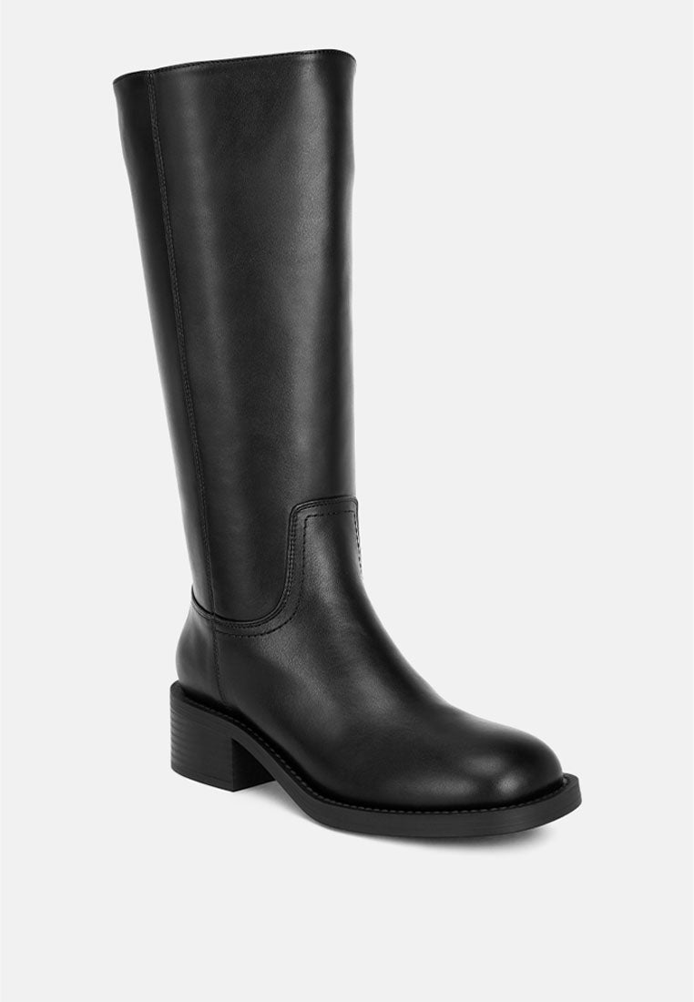 Pinasa Classic Square Toe Calf Boots