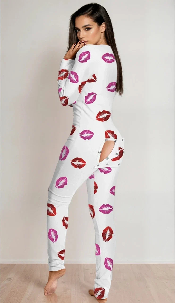 Sexy Open Back Long Johns multiple print styles