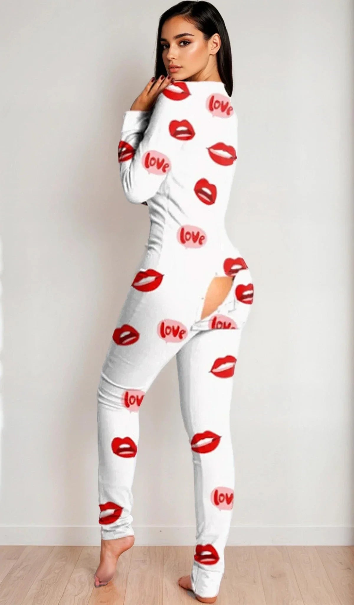 Sexy Open Back Long Johns multiple print styles