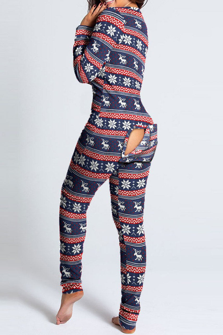 Sexy Open Back Long Johns multiple print styles