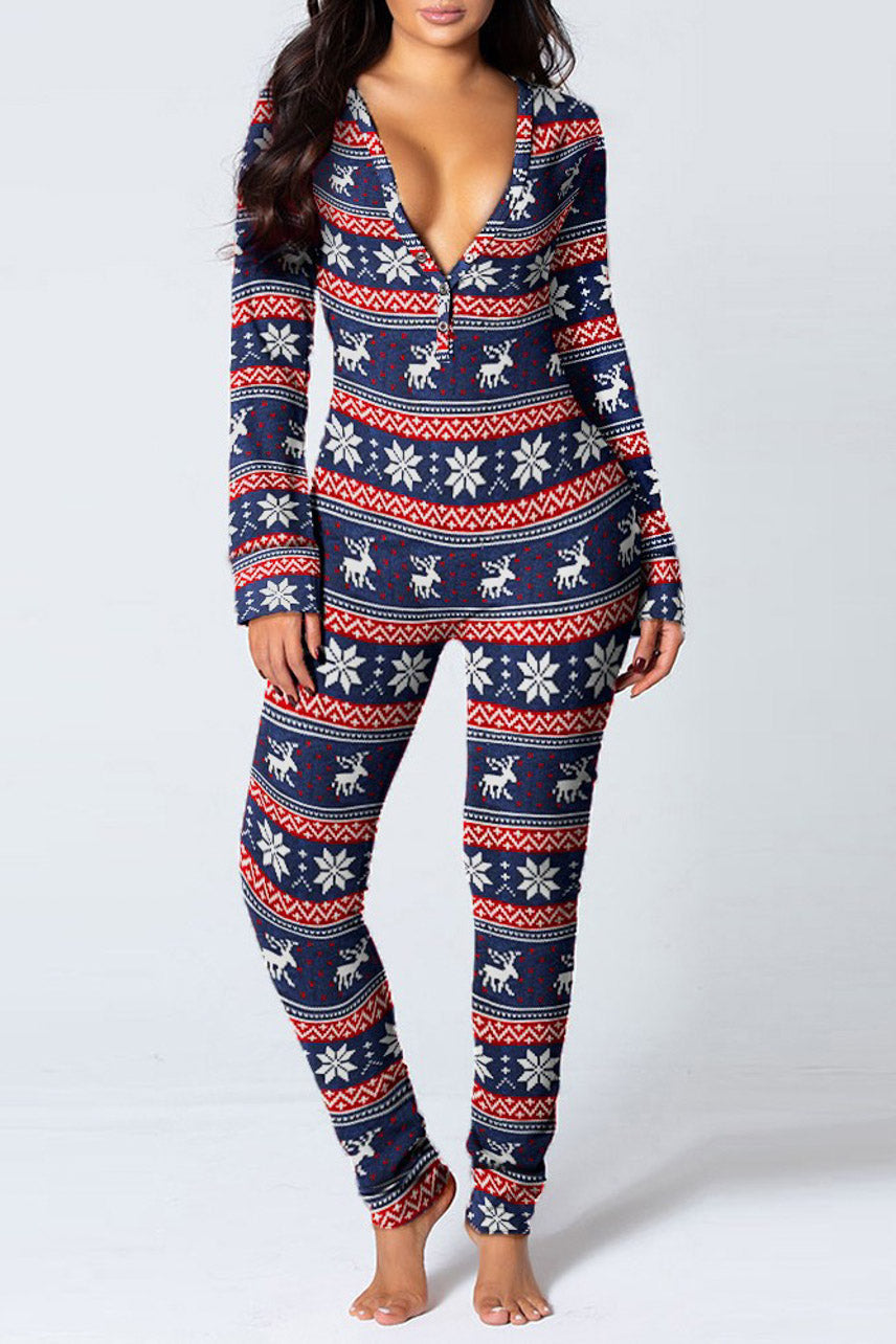 Sexy Open Back Long Johns multiple print styles