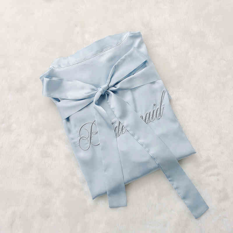 Custom Satin Bridesmaid Robes – Personalized with Name, Title, or Date | Wedding Party Gifts