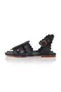Spell Scalloped Leather Sandals