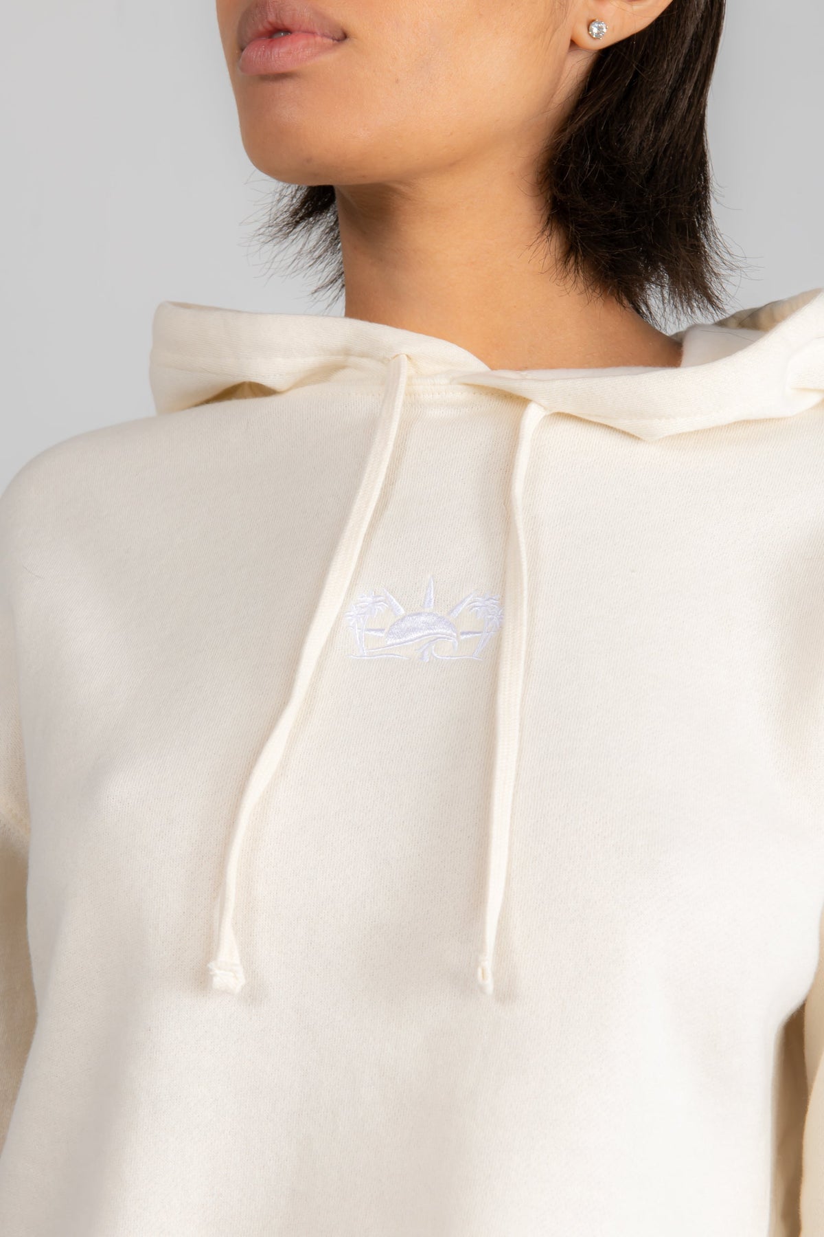 Bone Cropped Hoodie